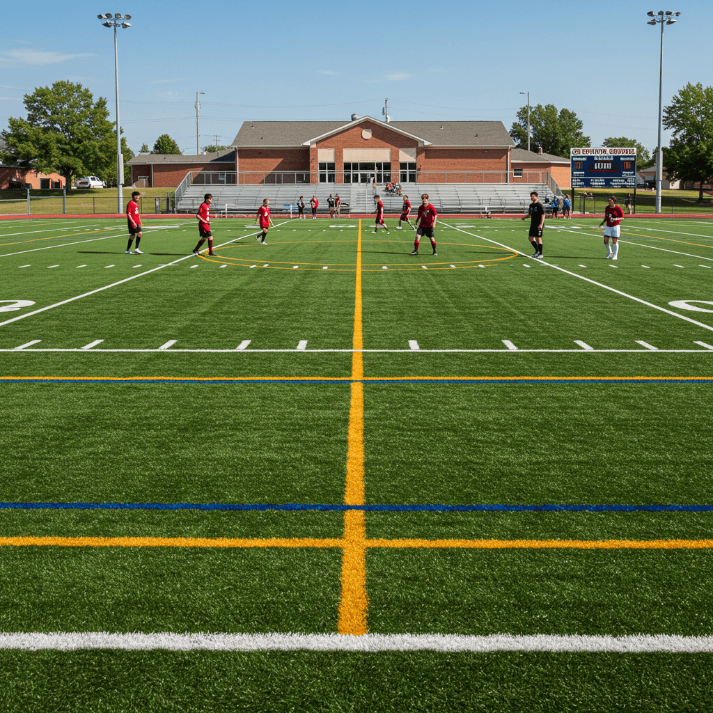 Artificial turf multi-sport field for schools and parks in Olathe